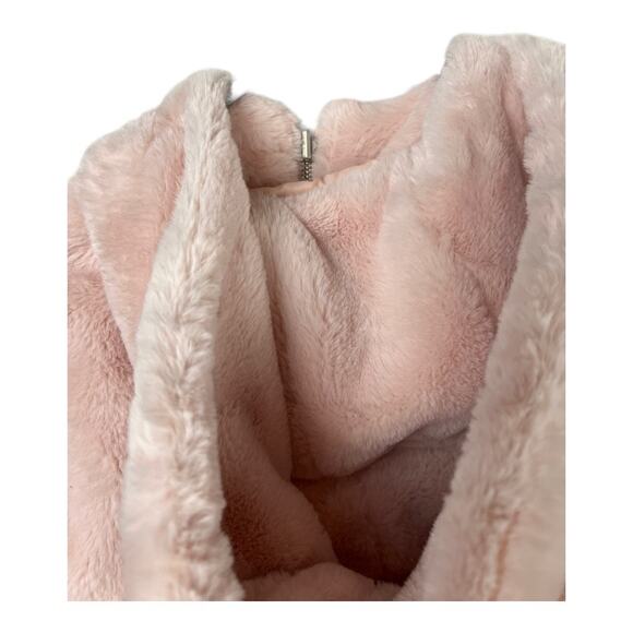 Maralyn & Me Pink Teddy Bear plush coat Jacket hooded Reversible M Medium - Picture 6 of 9